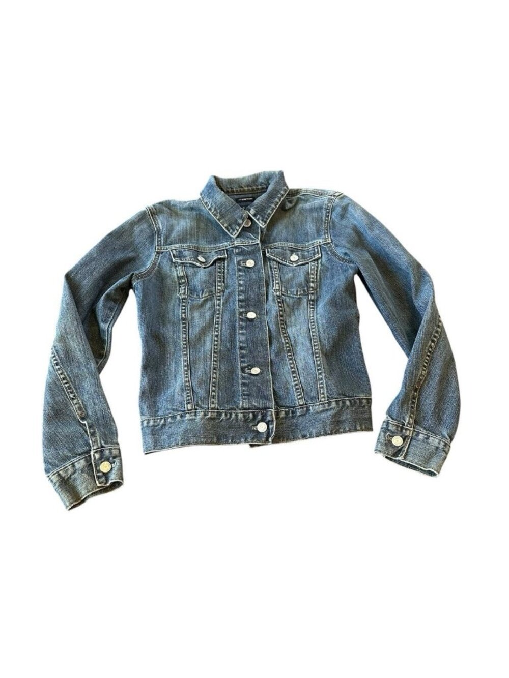 Gap Vintage Denim Trucker Jacket Womens M Blue Streetwear Indie Y2K Casual Coat